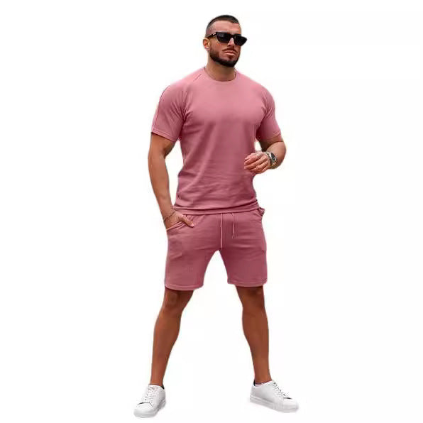 Herren Sportset Kurzarm mit bequemen Laufshorts