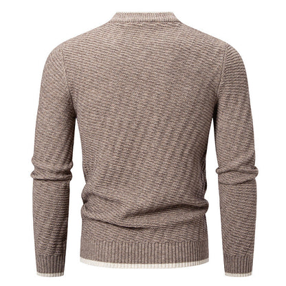Herren Pullover Strukturiert Hochkragen Modern Berlin Style