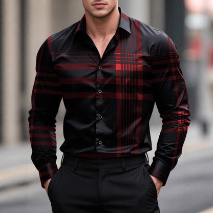 Elegantes Herren Langarmhemd Modern Slimfit