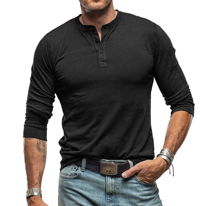 Herren Henley-Shirt Knopfleiste Modern Berlin Style
