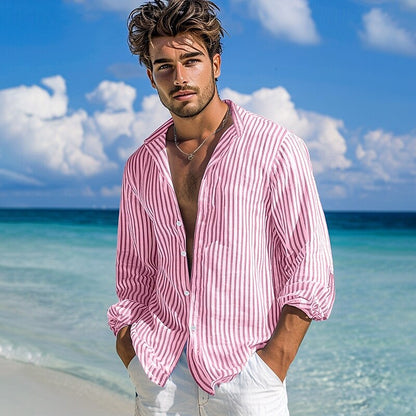 Herren Hemd mit feinen Streifen Modern Slimfit - BerlinGlamour