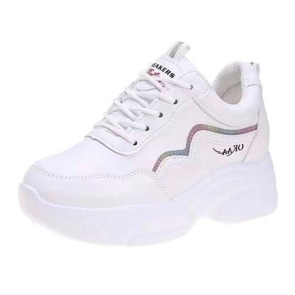 Damen Sneaker Wellenmuster Modisch Schwarz