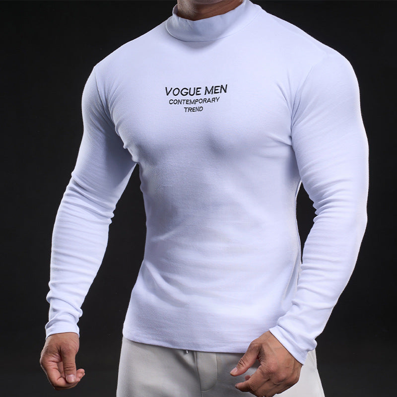 Herren Langarmshirt Elegantes Hochgeschlossenes Hemd
