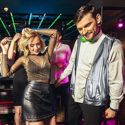Herren Kapuzenweste Glänzend Praktisch Mit Taschen