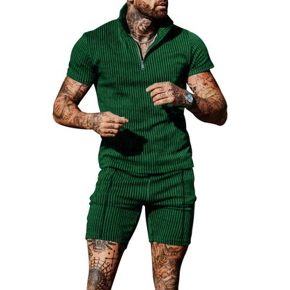 Herren Overall Kurzarm Reißverschluss Modern Style
