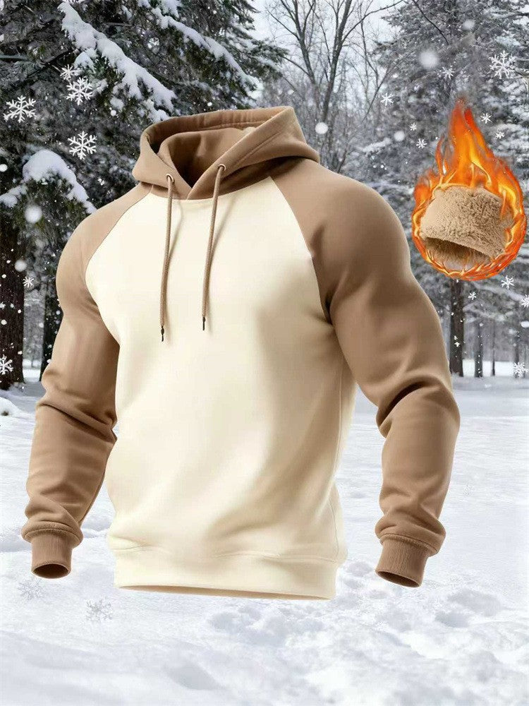 Herren Hoodie Sportlich Modern Grau