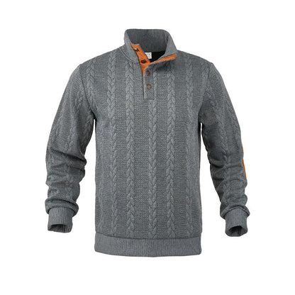 Herren Pullover Stehkragen Modern Strukturlook