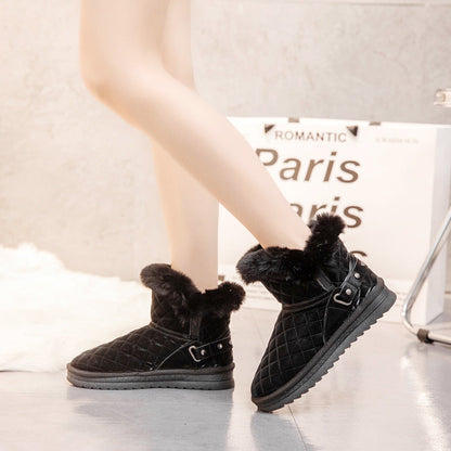 Damen Winterstiefel Kuschelig Warm Kunstfell Modisch