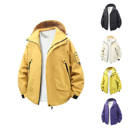 Wasserabweisende Outdoor-Jacke Herren Funktionsjacke Verstellbar