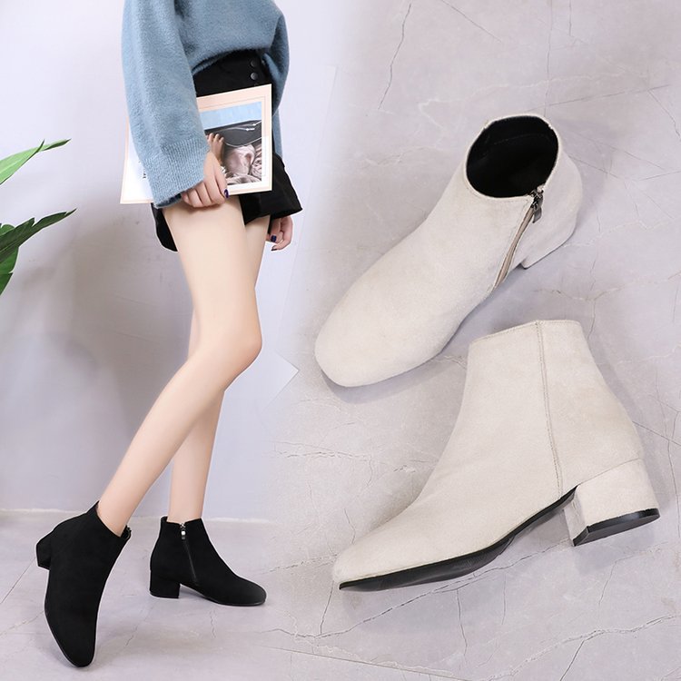Damen Ankle Boots Komfortabel Modern Blockabsatz
