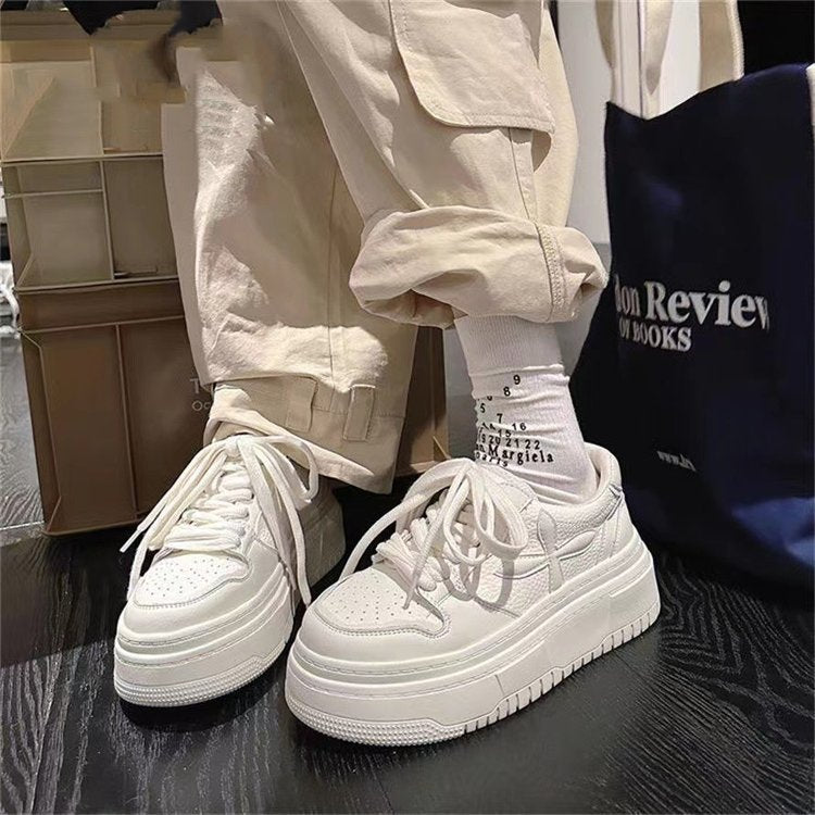 Damen Plateau Sneaker Trendig Rutschfest Modisch