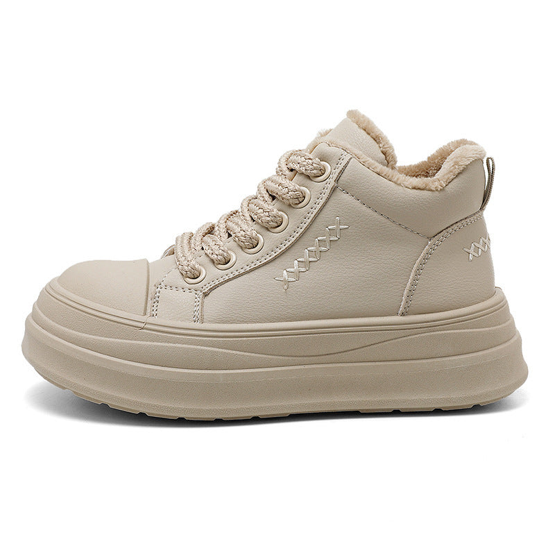 Damen Sneaker High-Top Warmfleece Rutschfest