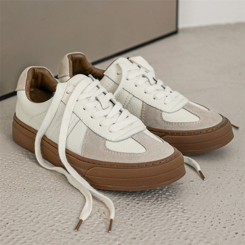 Damen Sneaker Freizeit Schuhe Leder Wildleder Modern
