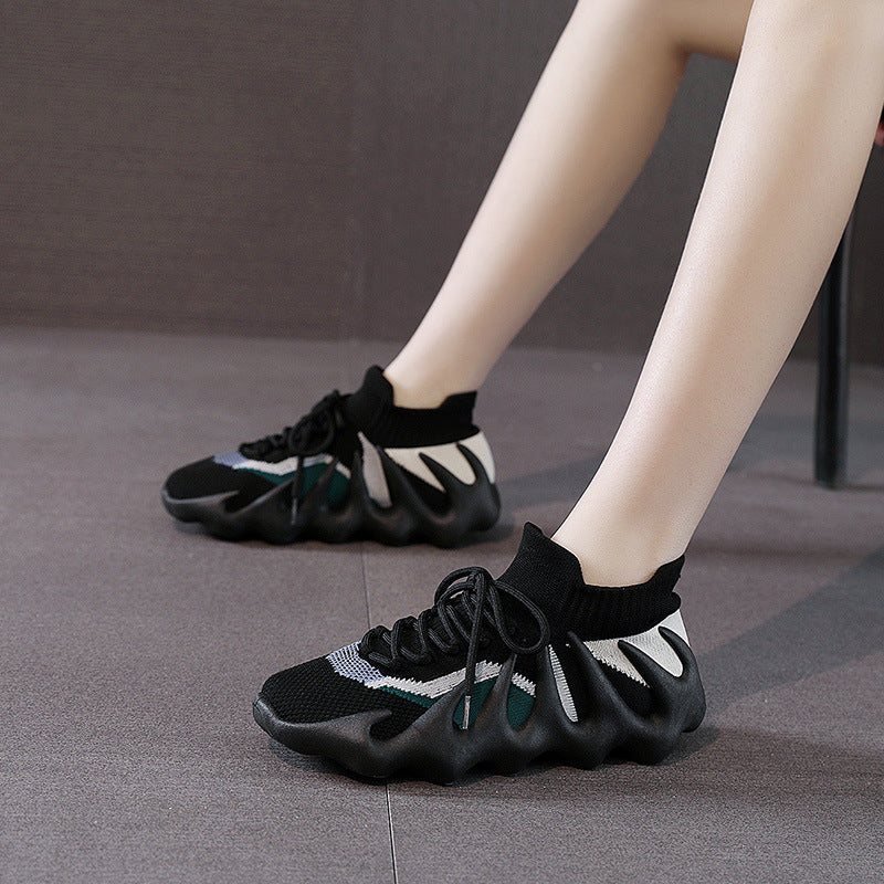 Damen Sneaker Bequem Elastisch Stoßdämpfend