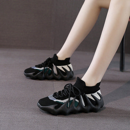 Damen Sneaker Bequem Elastisch Stoßdämpfend