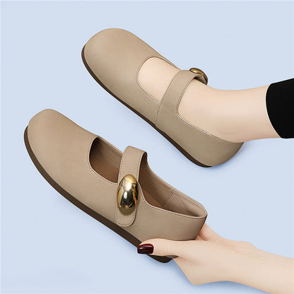 Elegante Damen Ballerinas Schnalle Riemchen Zeitlos - BerlinGlamour