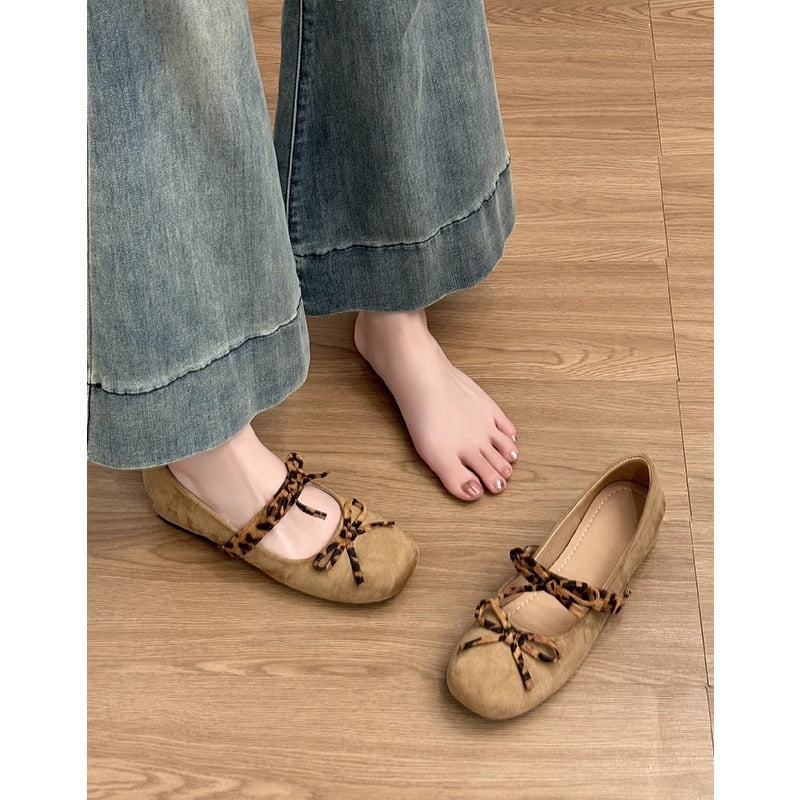 Damen Ballerinas Leopardenmuster Weich ledersoft - BerlinGlamour