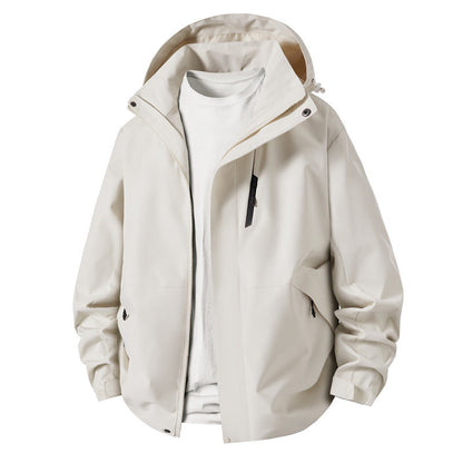 Herren Outdoorjacke Übergangsjacke Wasserdicht Mit Kapuze