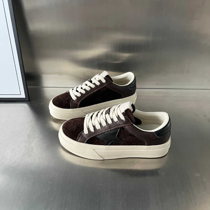 Damen Sneaker Sportlich Vegan Wildleder atmungsaktiv