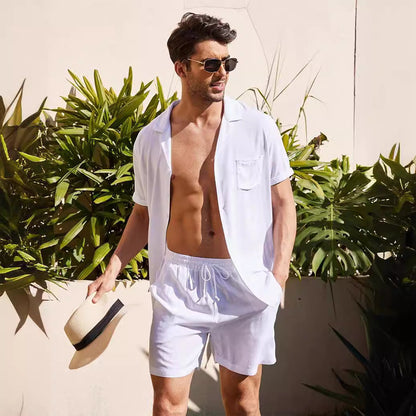 Herren Freizeit-Set Kurzarm Bequem Sommer
