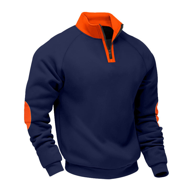 Herren Kapuzenpullover Halb Reißverschluss Modern Stylisch