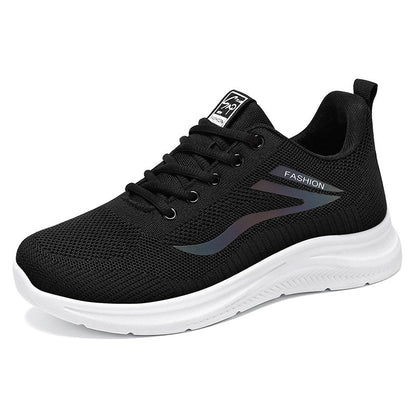 Damen Sport-Schuhe Jogging Atmungsaktiv Mesh Schwarz