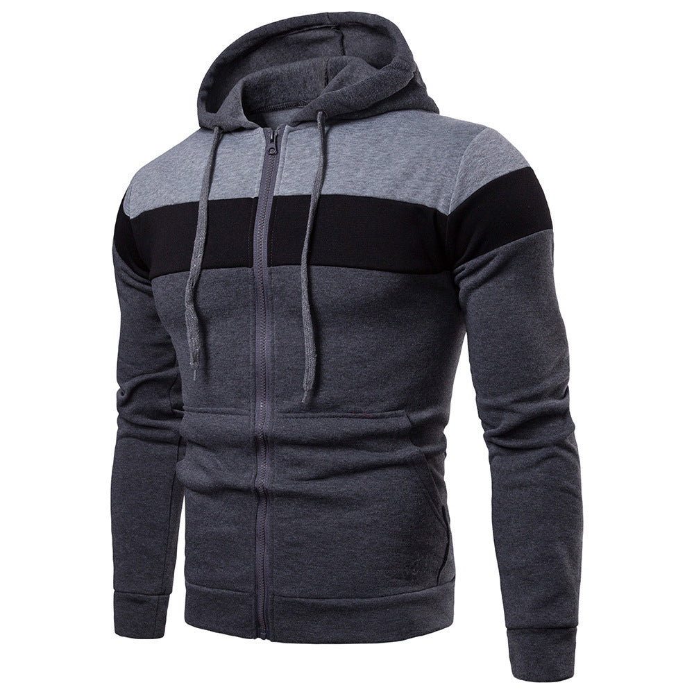 Herren Sportjacke Kapuzenjacke Farbblock Design Modern