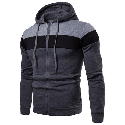 Herren Sportjacke Kapuzenjacke Farbblock Design Modern