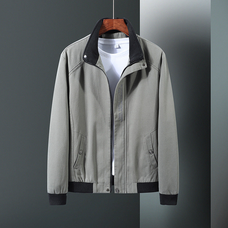 Herren Übergangsjacke Modern Stehkragen Praktisch Wasserabweisend
