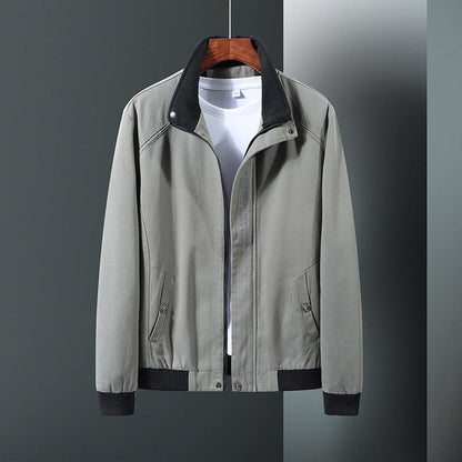 Herren Übergangsjacke Modern Stehkragen Praktisch Wasserabweisend