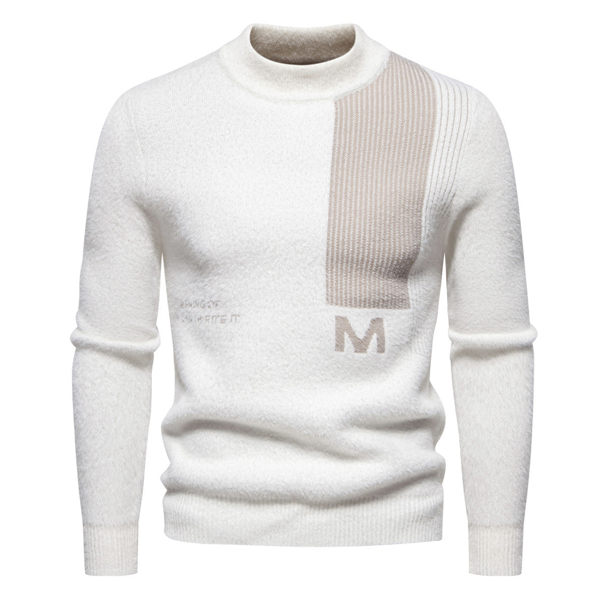 Herren Strickpullover Modern Stehkragen Strukturiert Hochwertig