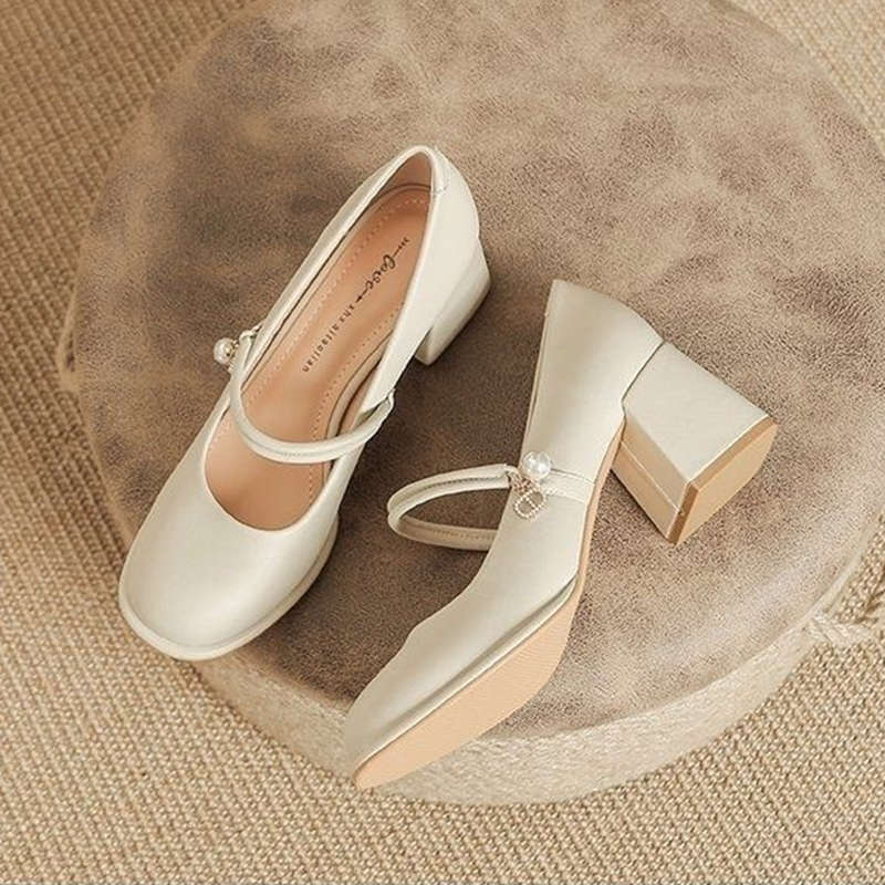 Damen High Heels Schuhe mit Perlen Details Elegante Pumps