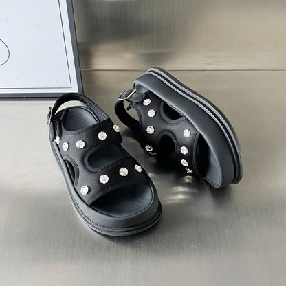 Damen Sandalen Luxus Modisch mit Verzierungen