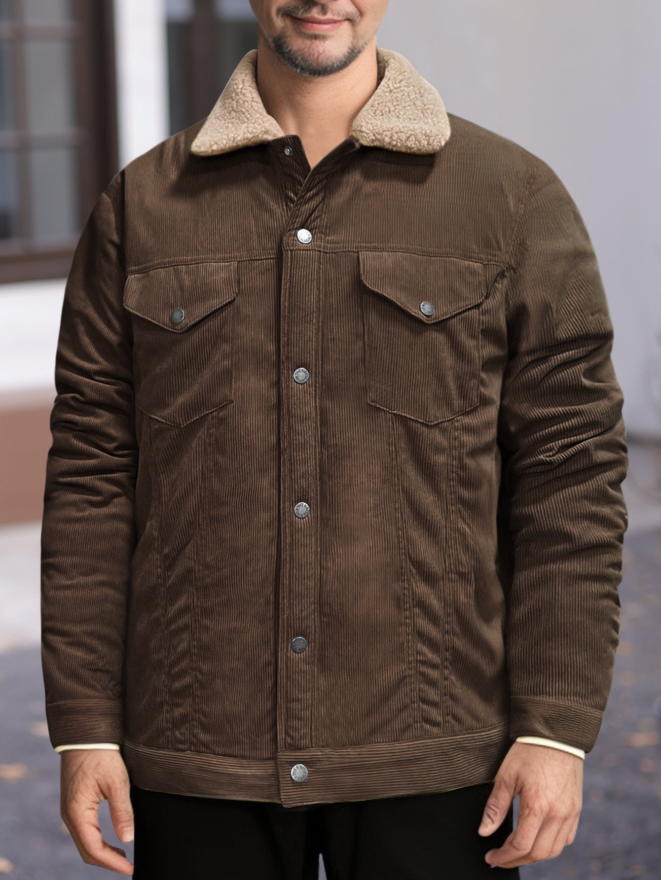 Herren Stoffjacke Elegant Schwarz Modern
