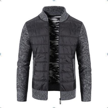 Herren Übergangsjacke Steppjacke Mit Strickdetails Casual