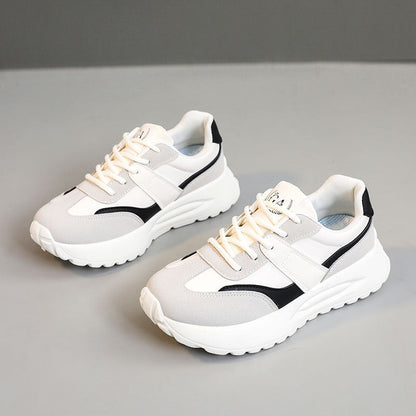 Damen Sneaker Sportlich Chunky atmungsaktiv Schwarz