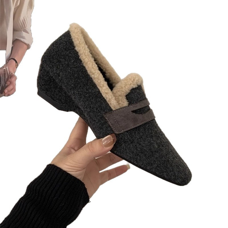 Damen Mokassins Flauschig Warme Innensohle Modisch