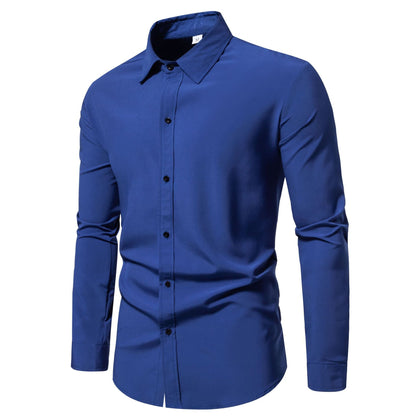 Herren Langarmhemd Modern Baumwolle Hochwertig Berlin