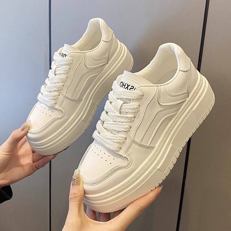 Damen Sneaker Plattform Schuhe Modisch Kontrast