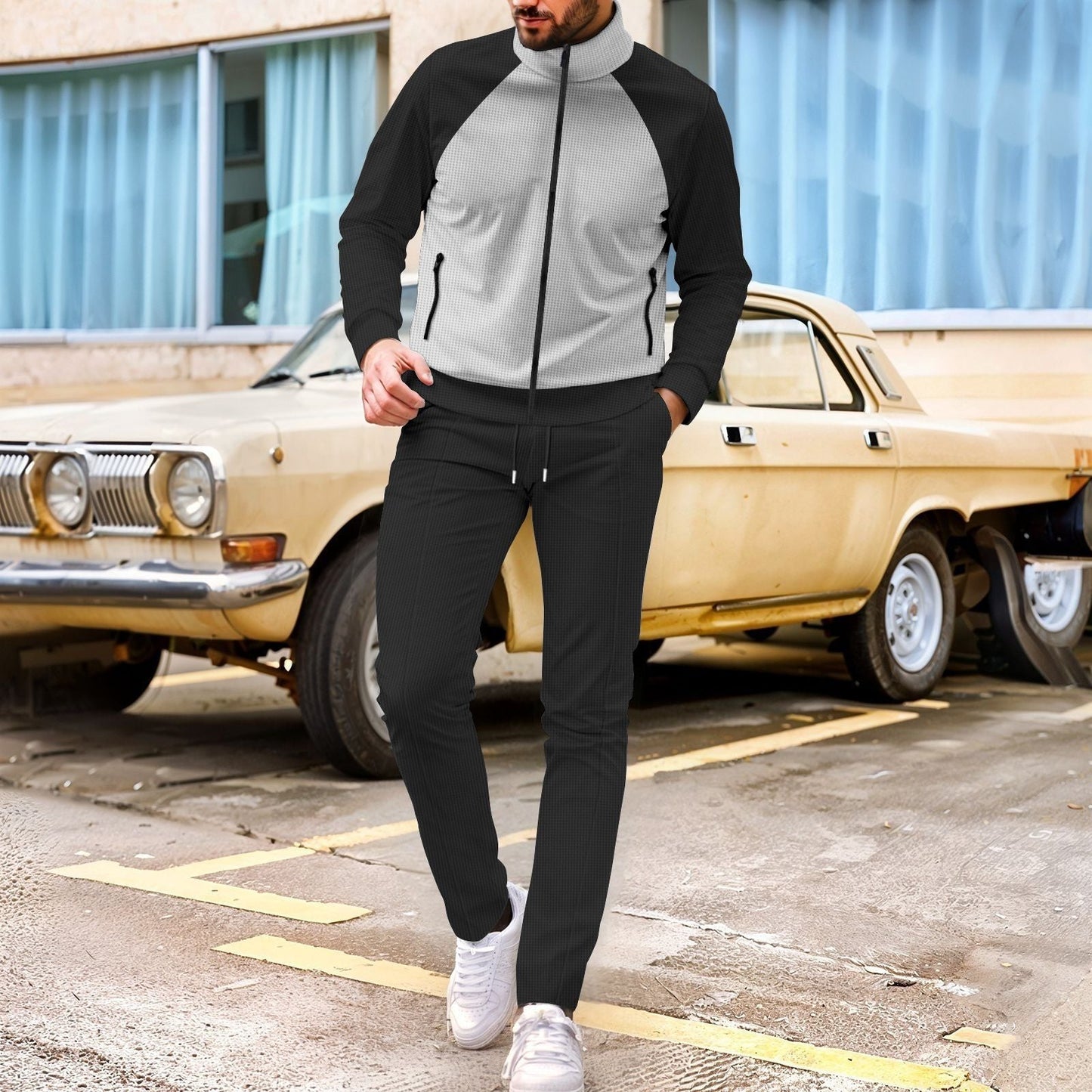 Herren Sportjacke Bequem Passform Modern Design