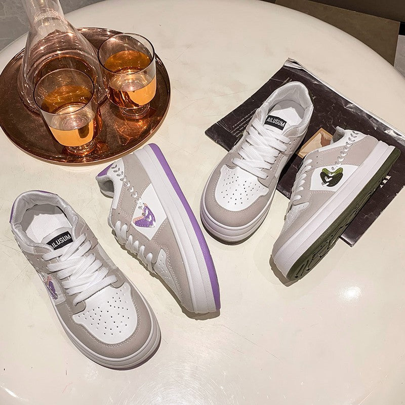 Damen Sneaker Blätter Design Komfort Sohle