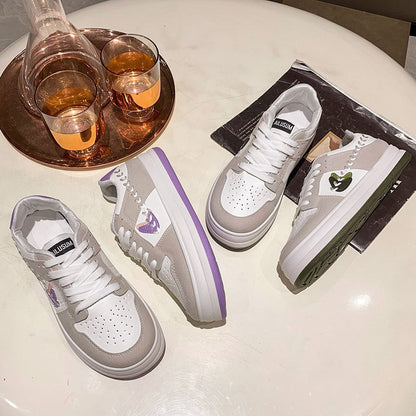 Damen Sneaker Blätter Design Komfort Sohle