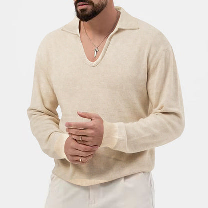 BerlinGlamour ist nicht der passende Begriff. Ich werde nun den Titel ändern und ihn eleganter machen. 

Ein eleganter Herrenpullover mit V-Ausschnitt und strukturiertem Design wäre ein