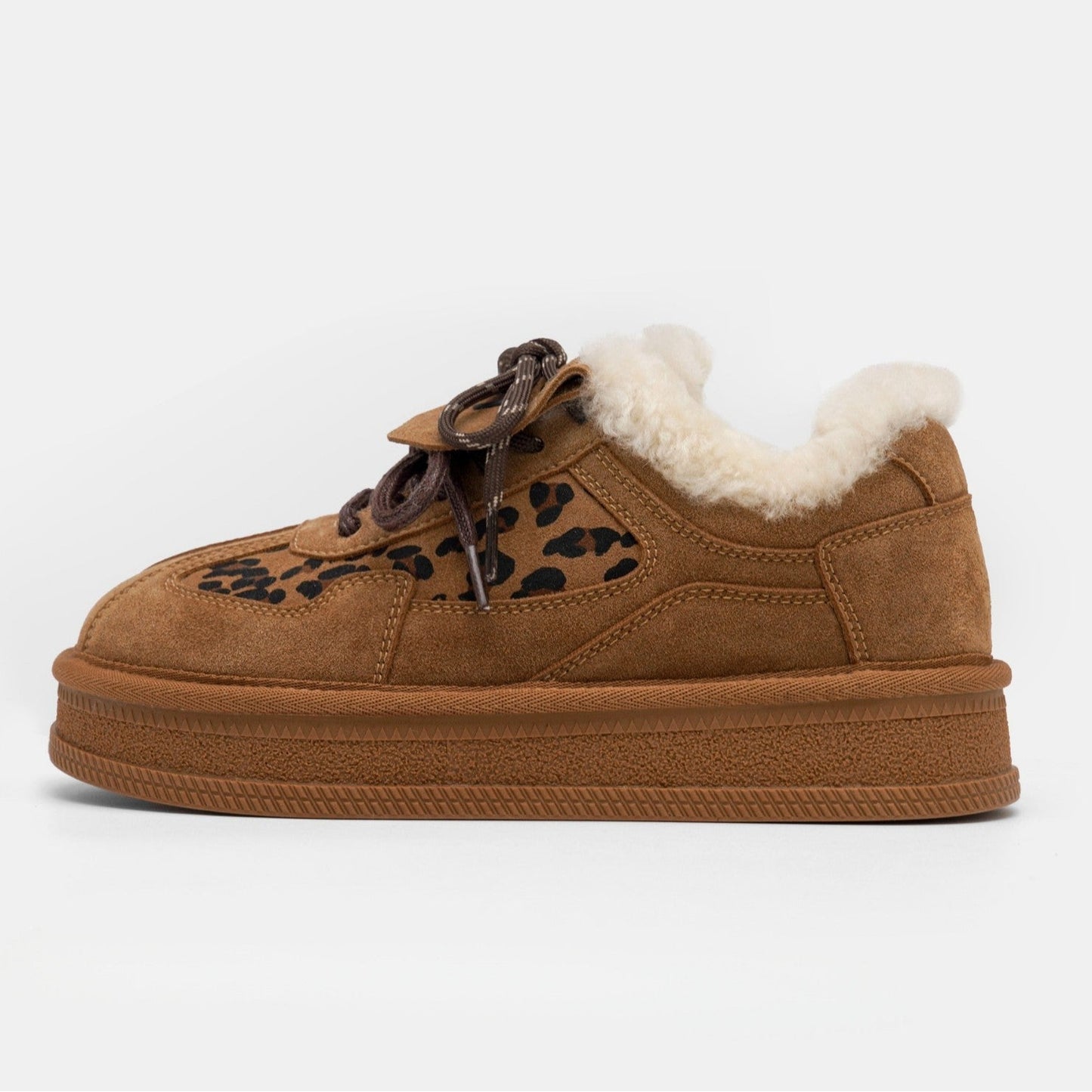Damen Sneaker Modisch Tiermuster Kuschelig