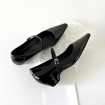 Elegante Damen Slingback Ballerinas Spitze Schuhe