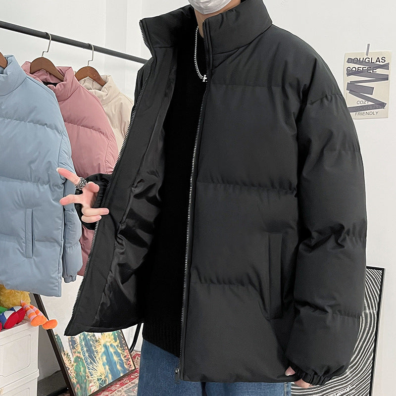 Herren Steppjacke Isoliert Warm mit Hochkragen
