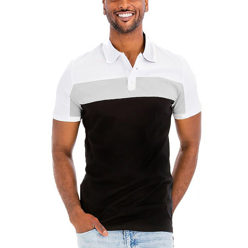 Herren Polo-Shirt Farbblock Modern SlimFit - BerlinGlamour