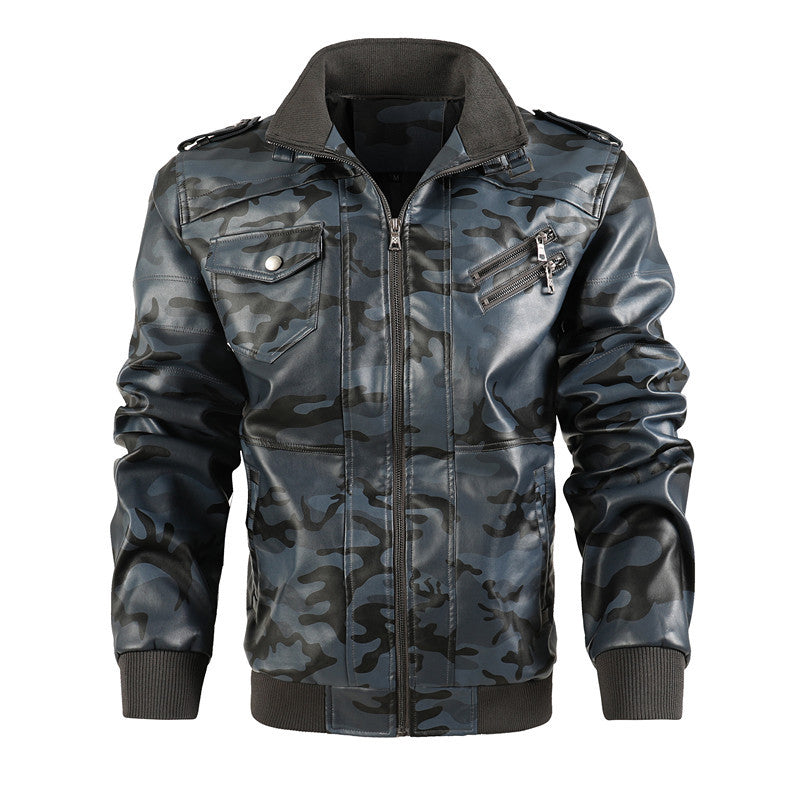 Herren Camouflage Jacke mit Reißverschlusstaschen Outdoor
