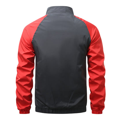 Herren Sportjacke Übergangsjacke Hochkragen Elastisch