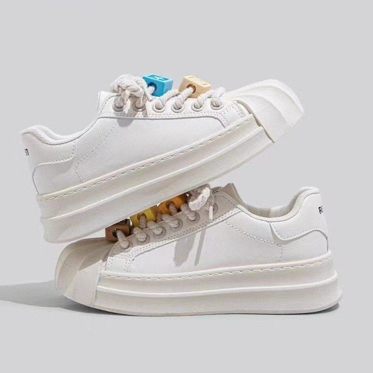 Damen Sneaker Bequem Plateau Sohle Bunt